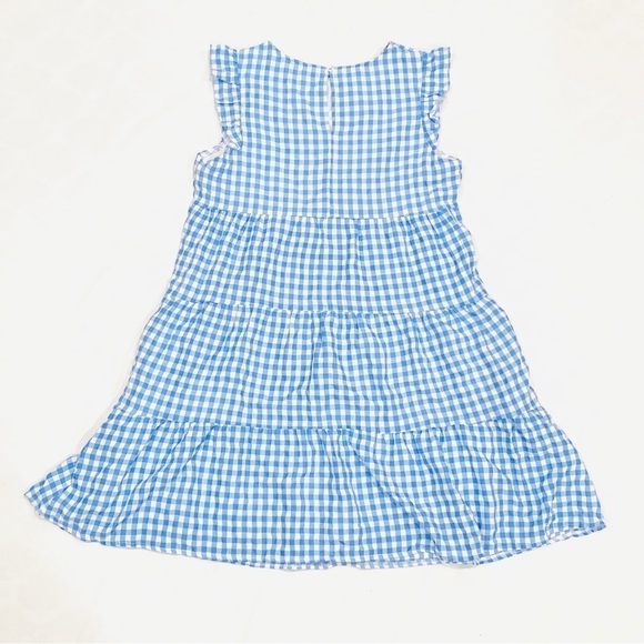 Kirundo Gingham Blue & White Ruffle Mini Dress - Picture 4 of 5